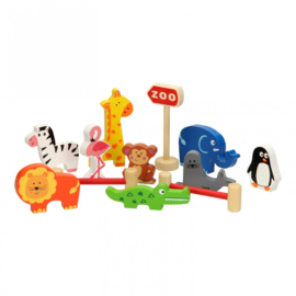 H 078 ( wooden zoo playset )