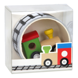 H 028 ( wooden loco with railway tape )