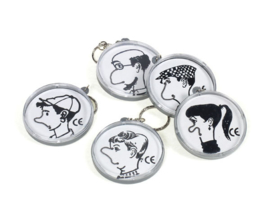 KI 1921 ( funny face key chain ) ----- 12 pcs in polybag