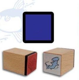 W 001 ( wooden stamp set  16 pcs with ink coral reef )