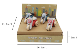 H 033 ( wooden motorcycle ) ----- 10 pcs in display