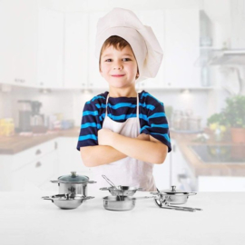 LP 002 ( kids stainless cooking set in net bag )