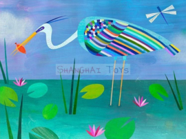 KK ( postcard blue heron )