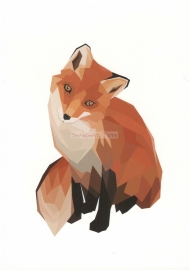 KK ( postcard mosaic fox )