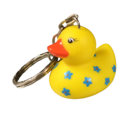 BW 1175 ( key chain duck with flower painting )