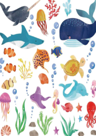 KK ( postcard ocean creatures )