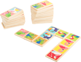 H 018 ( wooden domino game in tin box )