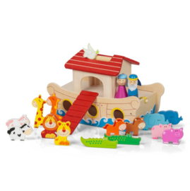 H 076 ( wooden noah's ark set )