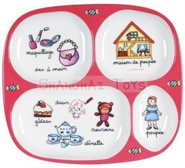 LA 007M ( melamine sections plate girl )