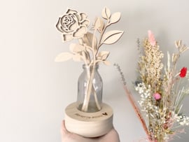 Vaasje houten bloemen | Allerliefste mama