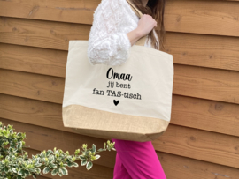 Tas jute XL | Oma jij bent fantastisch