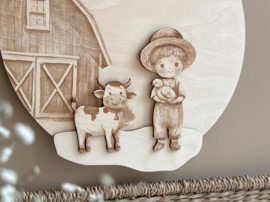Geboortecadeau in boerderij stijl