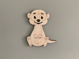 Houten figuur meerkat