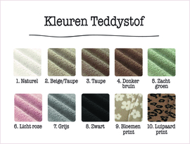 Geboortecadeau met teddy stof