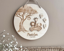 Jungle kraamcadeautje met naam