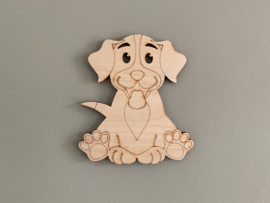 Houten figuur hond