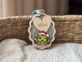Stoere kerstbal met naam