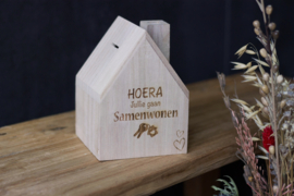 Houten spaarpot huis | Samenwonen