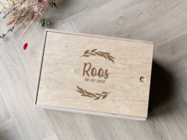 Houten memorybox | Leaves