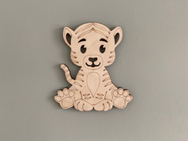 Houten figuur Tijger