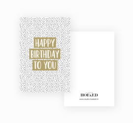 Minikaartje - happy birthday to you