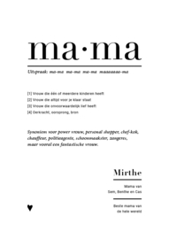 Familieposter - MAMA
