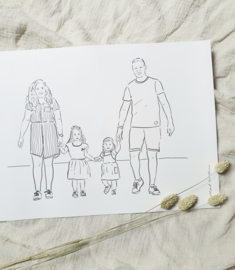 Portret illustratie | 3 tot 5 personen