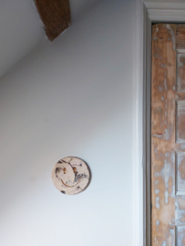 Wandhanger Smiley 15 cm - Marmerlook - 24 krt goud