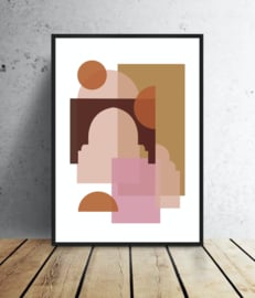 A3 Poster - Marrakech - Terracotta/Roze