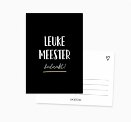 Ansichtkaart || Leuke meester