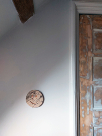 Wandhanger Smiley 10 cm - Marmerlook - 24 krt goud
