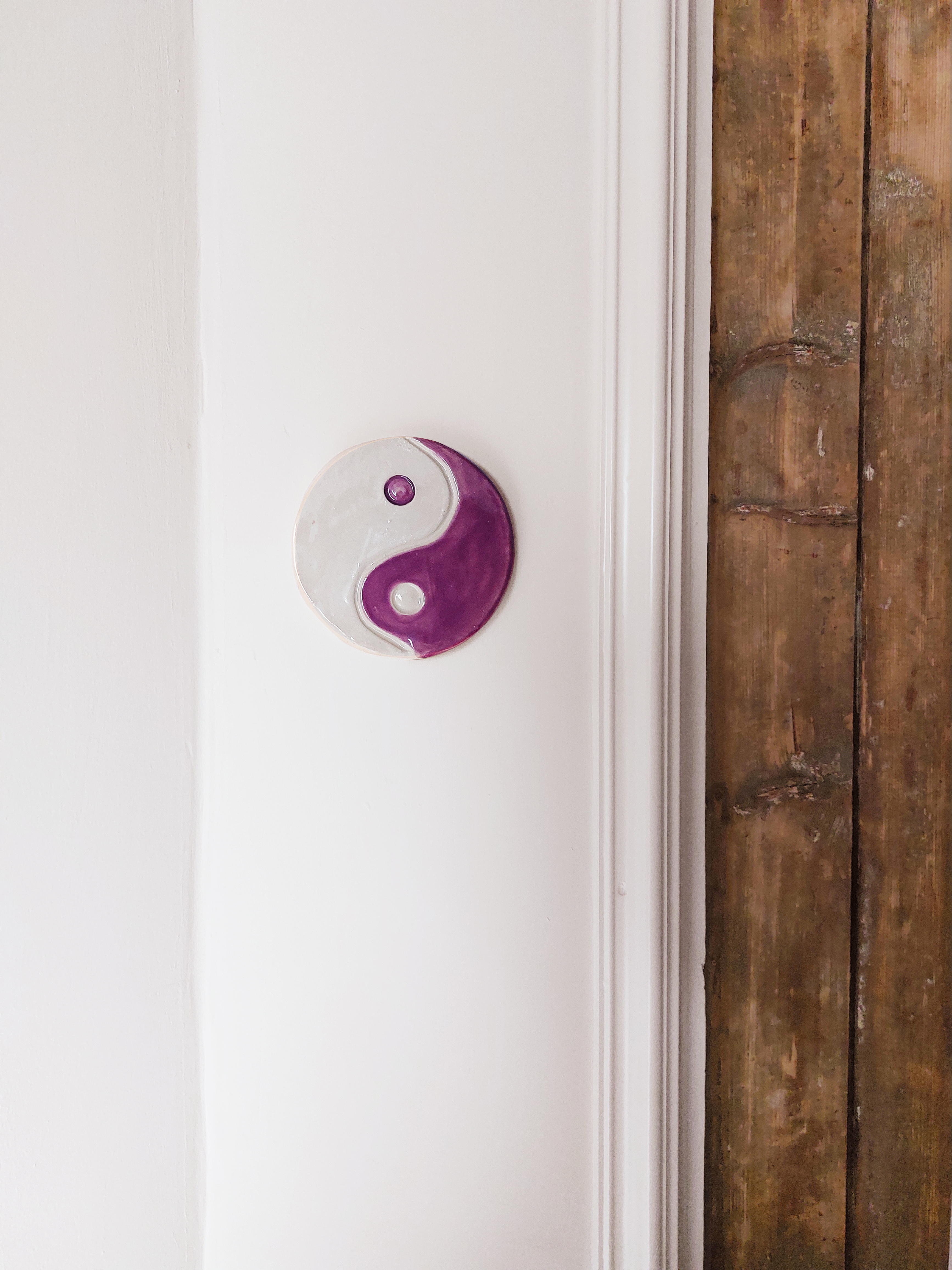 Wandhanger Yin en Yang - Mauve