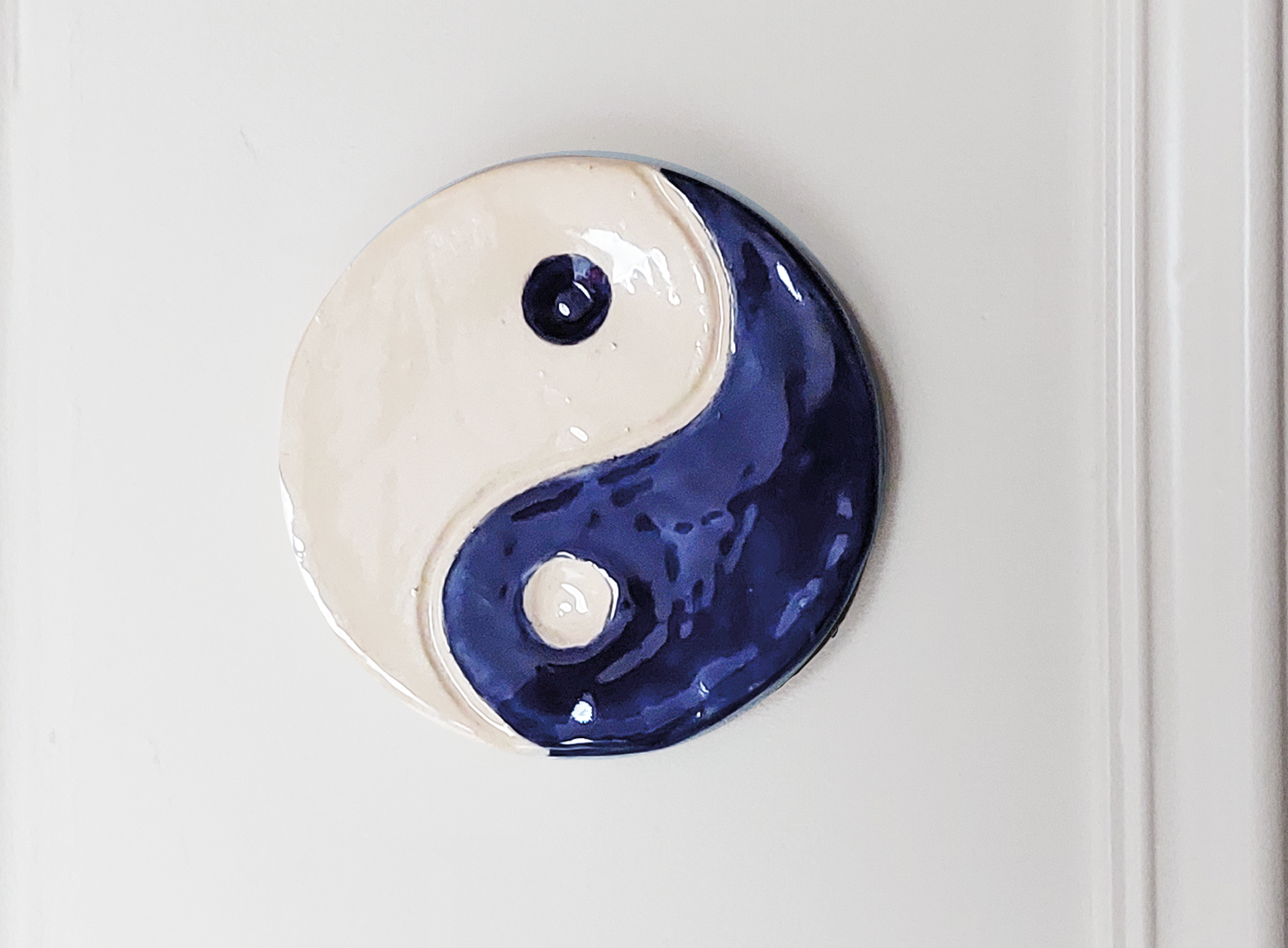 Wandhanger Yin en Yang - Lila