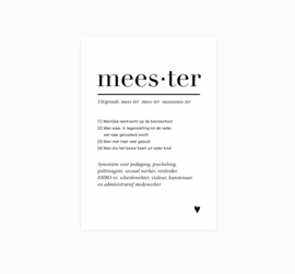 Ansichtkaart || Meester