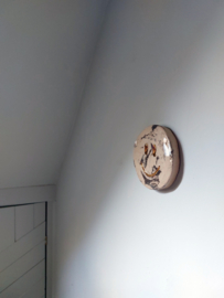 Wandhanger Smiley 10 cm  - Marmerlook - 24 krt goud