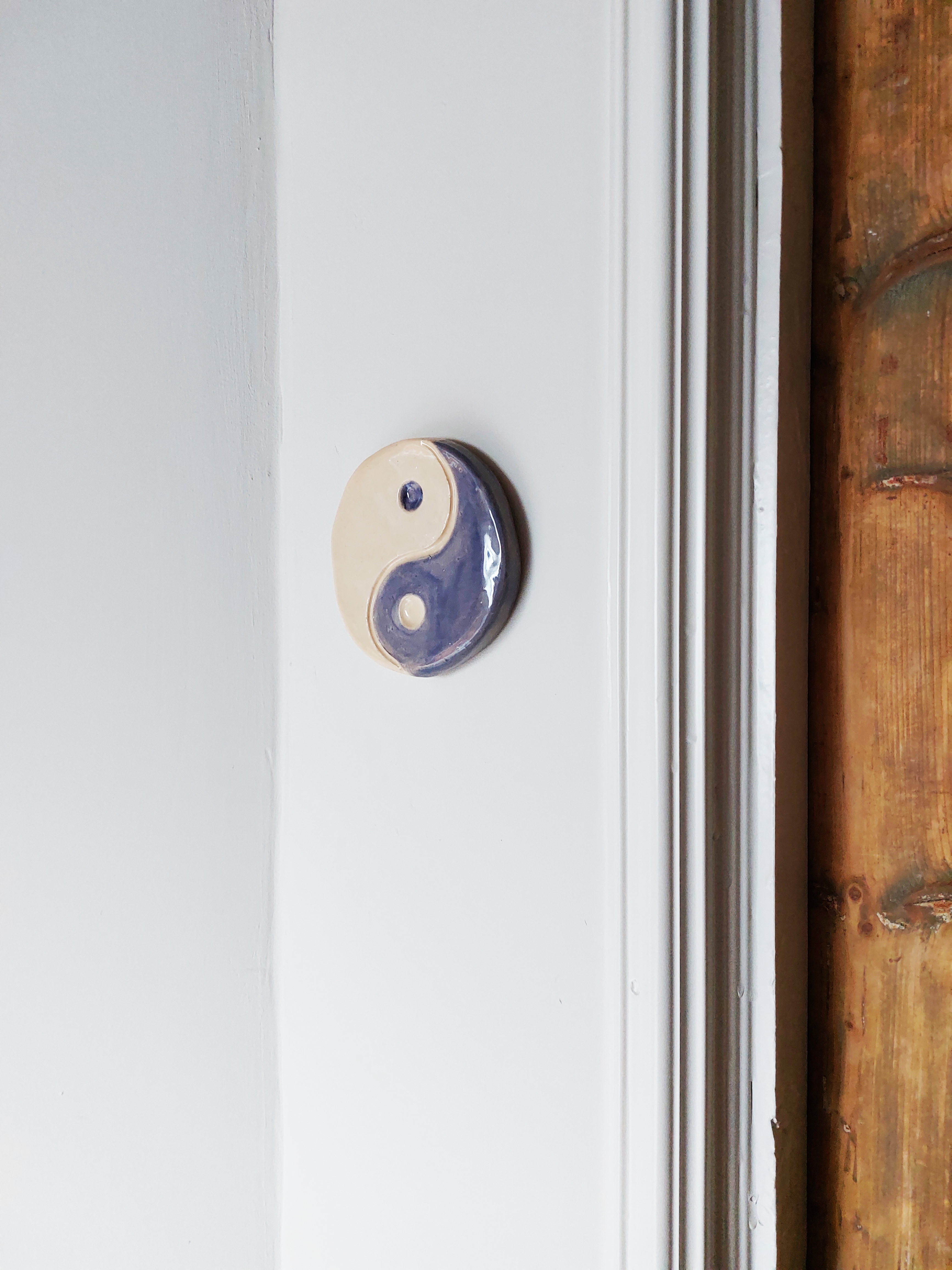 Wandhanger Yin en Yang - Lila