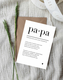 Ansichtkaart || Papa