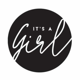 Sluitstickers - it's a girl  - per 10