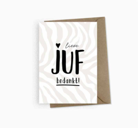 Ansichtkaart || Lieve juf