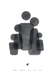 Familieposter - Gezin van 5