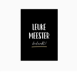 Ansichtkaart || Leuke meester