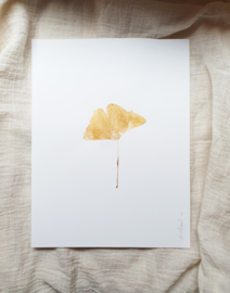 Gouden Ginkgo afdruk A4