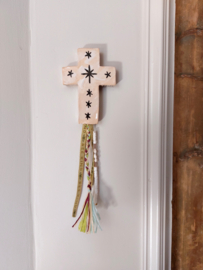 Keramiek kruis  - wandhanger