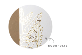 Dubbele wenskaart + envelop | Just Married | Goudfolie