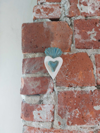 Milagro Hart Wandhanger - Groen/wit
