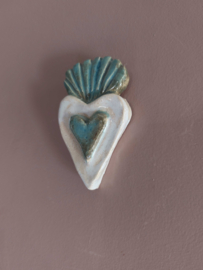 Milagro Hart Wandhanger - Groen/wit