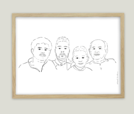 Portret illustratie | 3 tot 5 personen