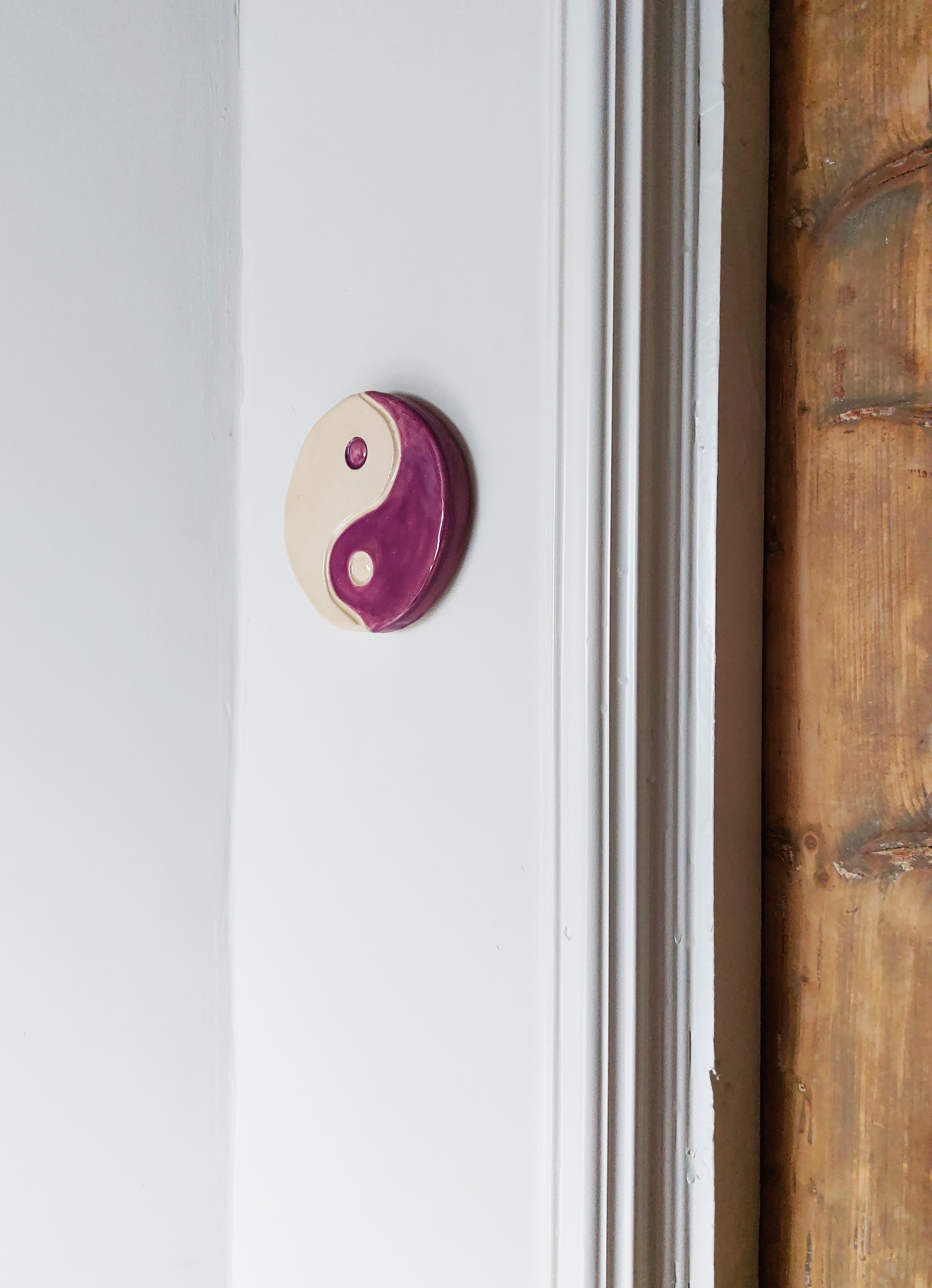 Wandhanger Yin en Yang - Mauve