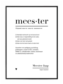 gepersonaliseerde A4 poster - MEESTER