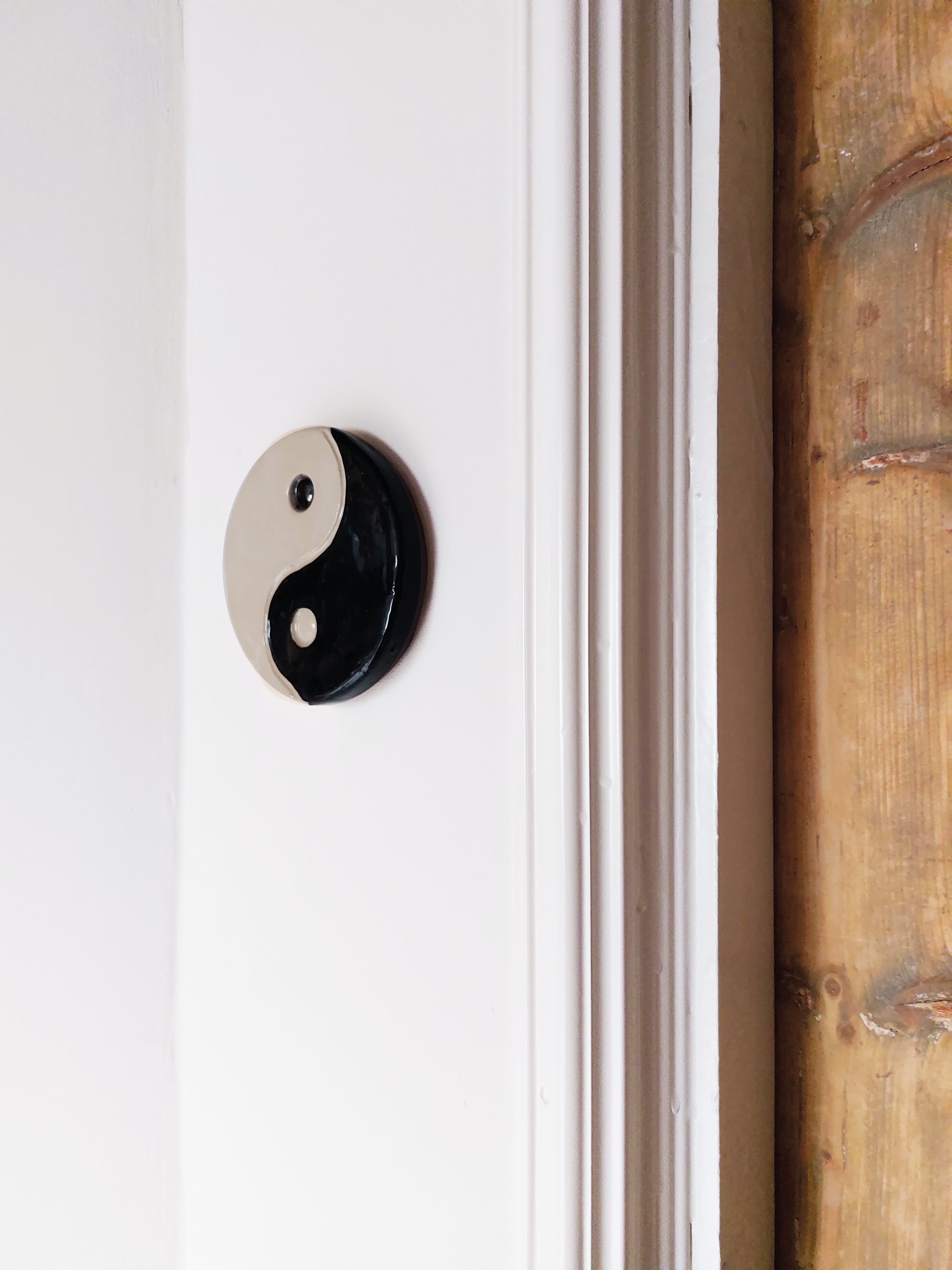 Wandhanger Yin en Yang - Zwart